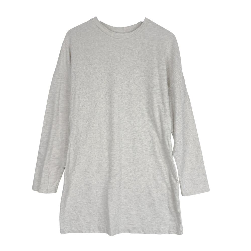 Free People Beach Magnolia Dolman Mini Dress Light Gray - L